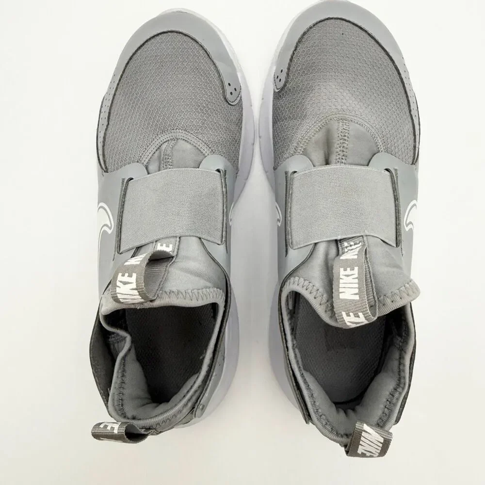 Nike Flex Runner 3 Wolf Gray White Slip-On Sneakers - US Kids Size 6.5Y / EU 39
